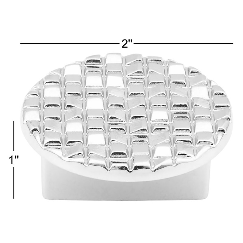 Schaub Mosaic Cabinet Knob 2", Polished Chrome