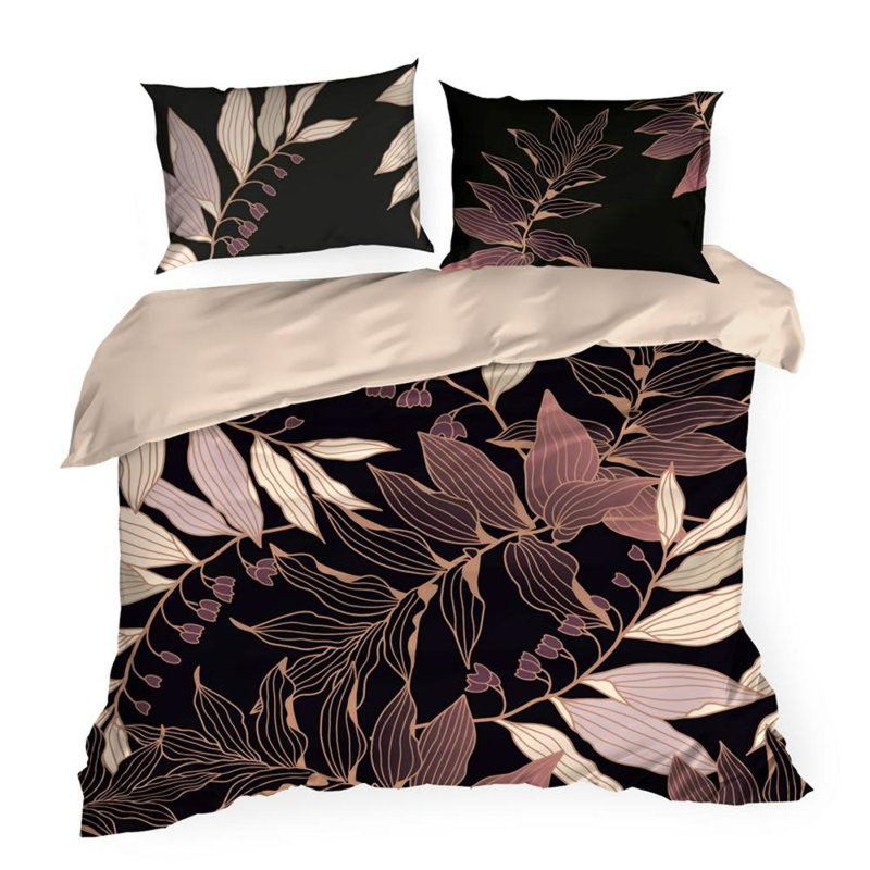 Frachia Floral Duvet Cover with Pillowcases, 160 x 200cm - 2 Pillowcases (70 x 80 cm)