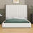 Tall Headboard Upholstered Bed With Vertical Striped And Wingback Design
