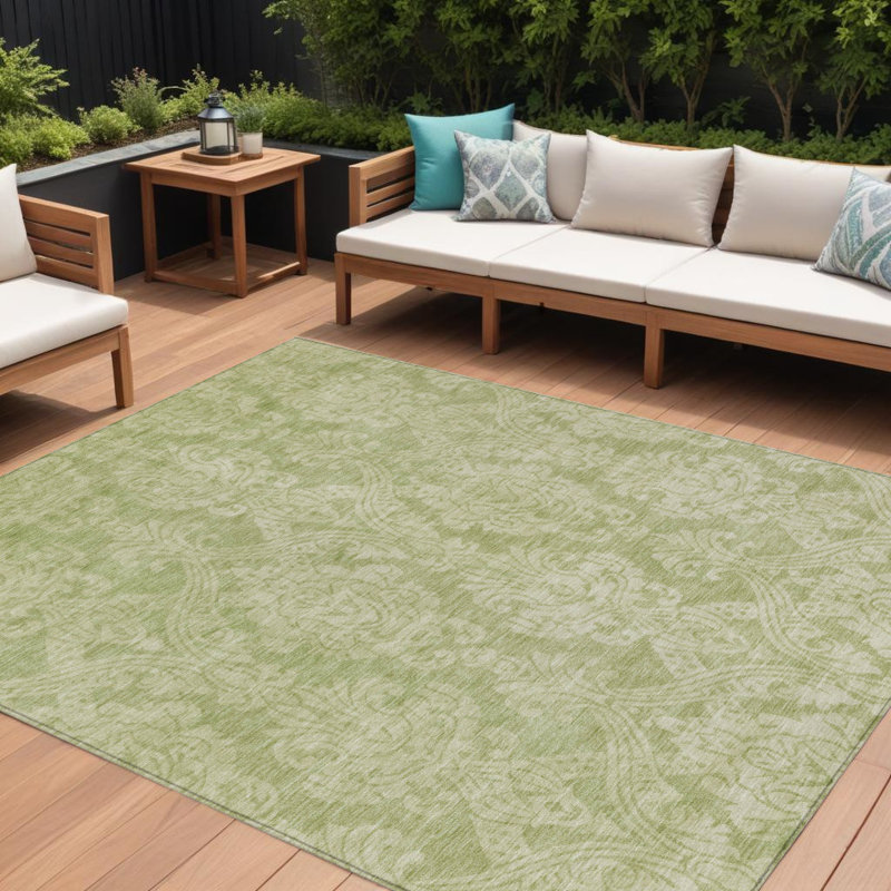 Tapis extérieur lavable et articulé 9 pi x 12 pi vert artichaut