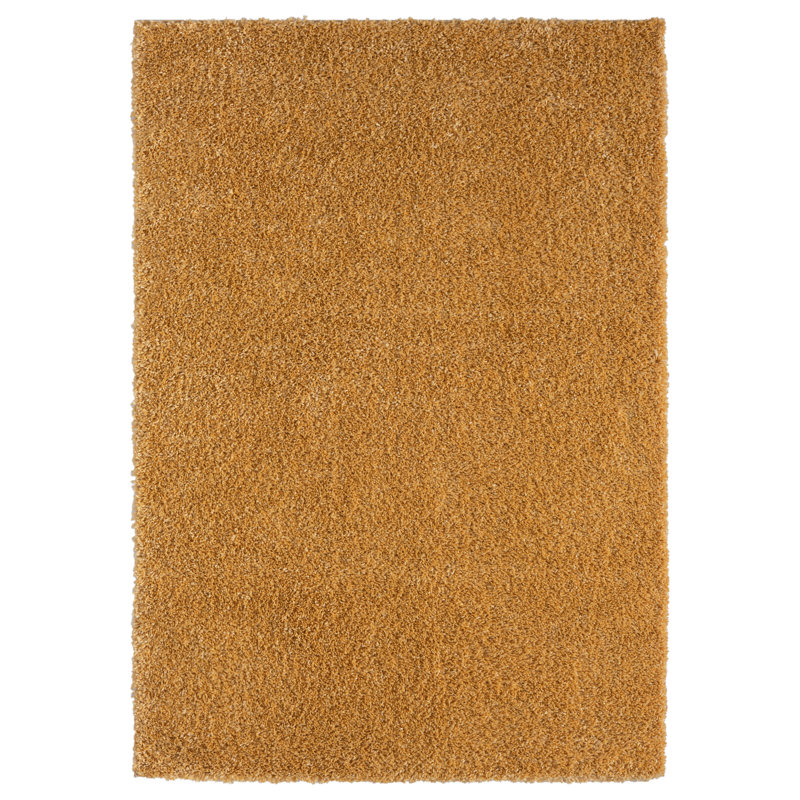Shaggy Lush Golden Yellow Rug, Rectangular 160 x 230cm