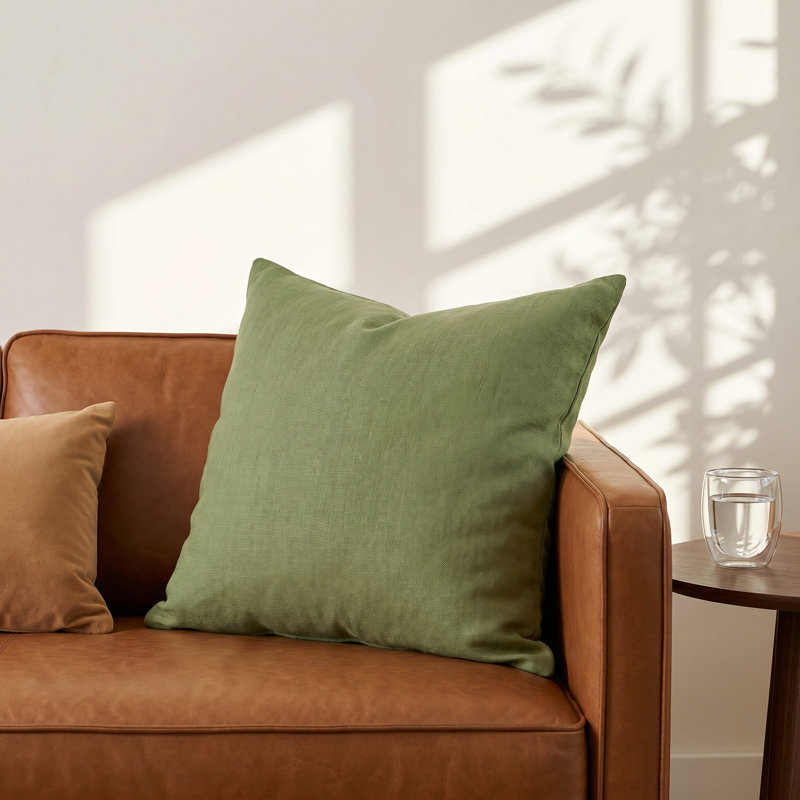 Jessica Sunbrella® Outdoor Reversible Throw Pillow, Seascape Moss