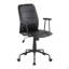 Chaise de bureau en similicuir noir-1415608281