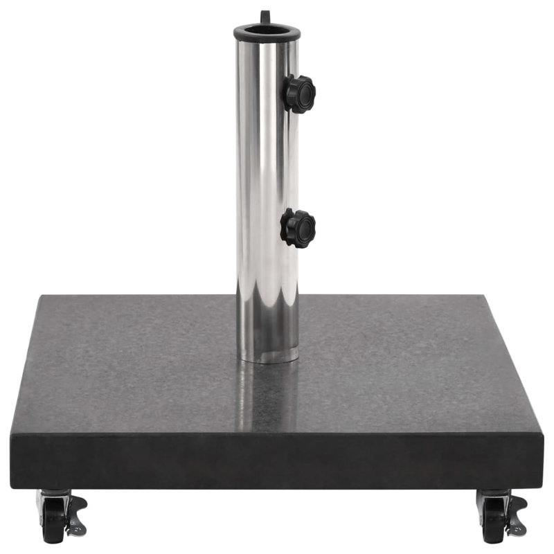 Brenneman 30 kg Metal Umbrella Base with Wheels, Black