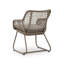 Ensemble de table et chaises d'extérieur 3 pièces Majo, aluminium tissé à la corde, beige Nuvella