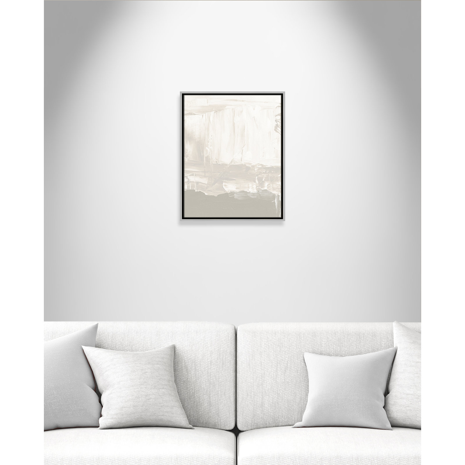 Albie "Taupe Abstract" Print, 21.5" H x 17.5" W, Silver