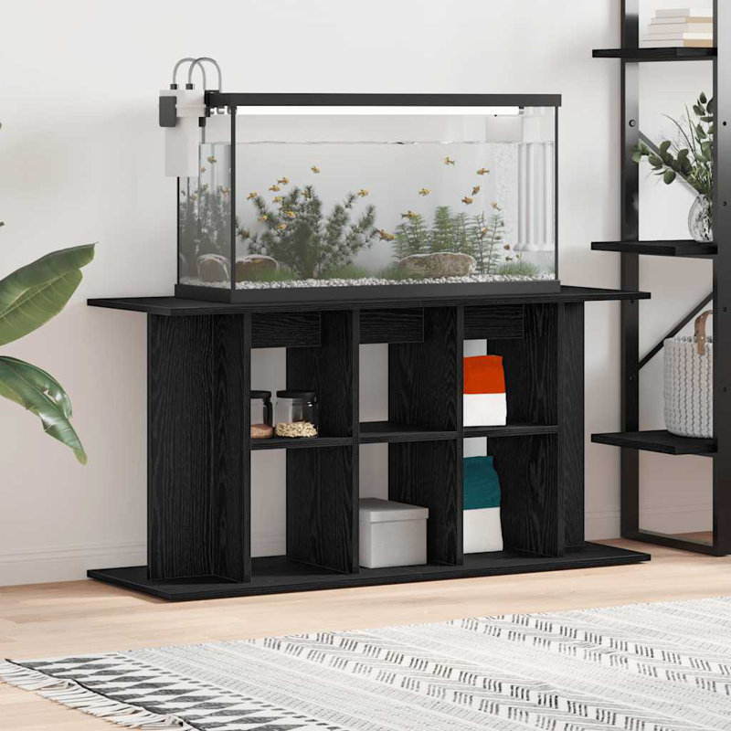 Morada Aquarium Stand, 60cm H x 120cm W x 40cm D, Black Oak