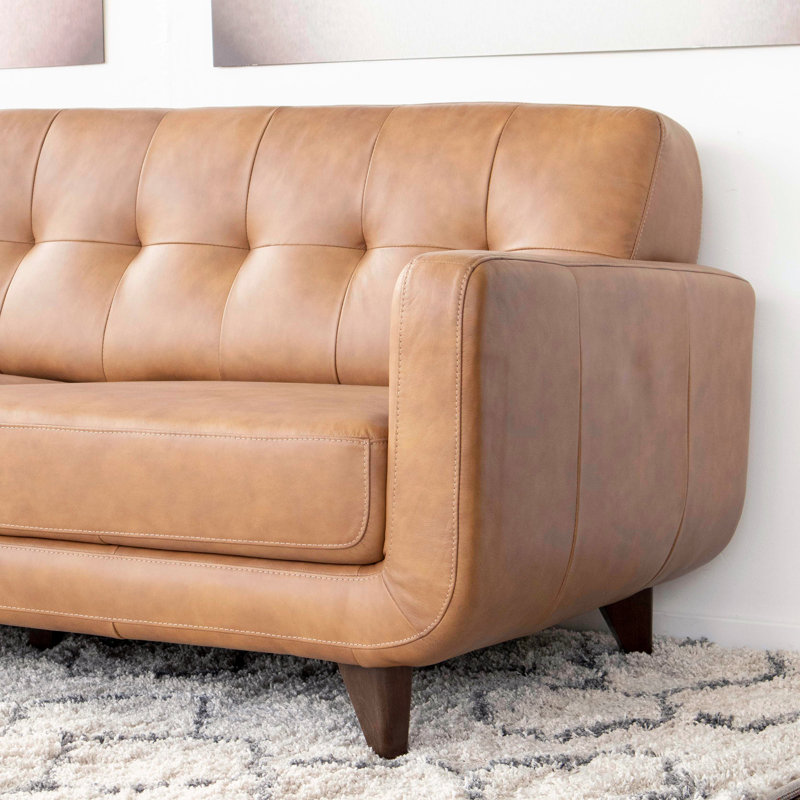2 - Piece Leather Sectional, Left Hand Facing