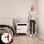 Ensemble de chambre à coucher moderne 3 pièces avec commode à 6 tiroirs et deux tables de chevet l 57 po Neptunia-100929398