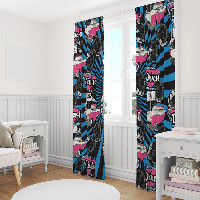 Panneaux de rideaux semi-transparents abstraits, L 40 po x L 61 po