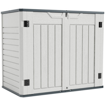 Remise à déchets horizontale en résine l 4 pi x P 2 pi