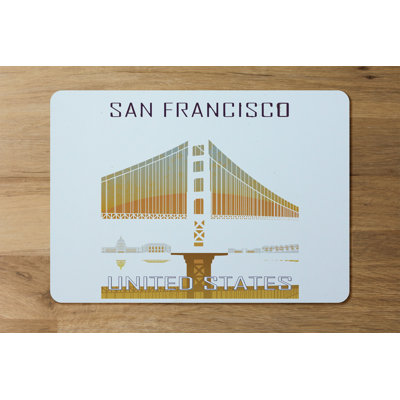Bevins Polyester-Coated Hardboard No Pattern Rectangle Placemat