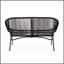 Causeuse d'extérieur tissée Condessa avec rotin en polyéthylène durable et structure en métal élégant-966243677