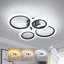 Black Round Dimmable LED Ceiling Light with Remote