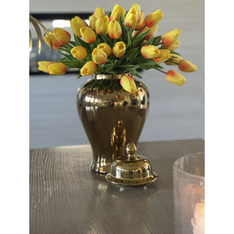 Pot à gingembre doré - grand