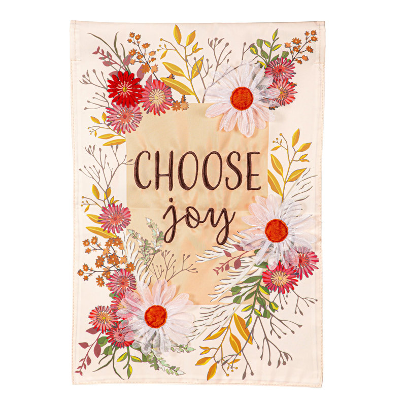 Choisissez le drapeau de jardin Applique Joy