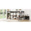 Lit mezzanine simple en métal avec deux bureaux de jeu intégrés, noir - Aménagement de chambre à coucher amusant, pratique et chic