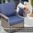 Swivel PE Wicker Rattan Outdoor Rocking Chairs Set With Side Table (4 Chairs And 2 Side Table)-1349886700