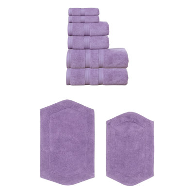 Ensemble de serviettes 6 pièces et 2 tapis de bain 2 pièces Bryd Collection (ensemble de 8)