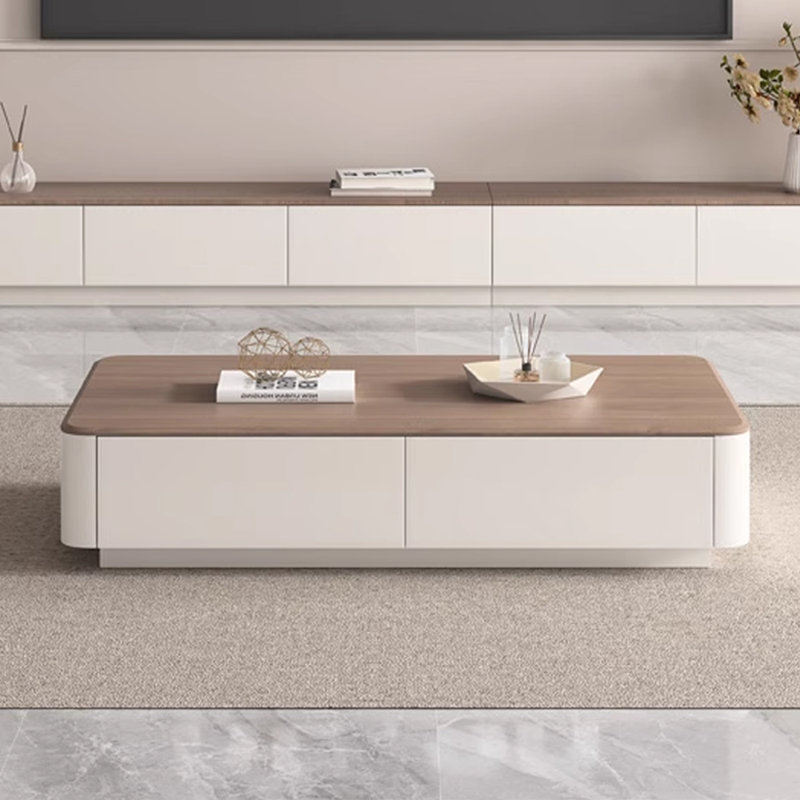Table basse de style crème simple, H 11,81 po x L 55,11 po x l 31,49 po