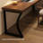 Solid Wood L-Shaped Desk/Computer Desk with Bookshelf-1660606638
