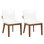 Chaises de salle à manger rembourrées en cuir synthétique avec pieds en bois d'hévéa Alaric