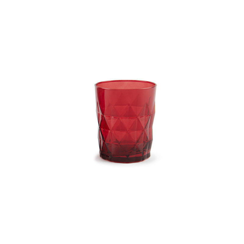 Luxor 345ml Drinking Glass Set, Red/Black