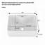 Vasque de salle de bain rectangulaire en céramique blanche de 40,6 cm x 30,5 cm avec robinet et bonde noirs.