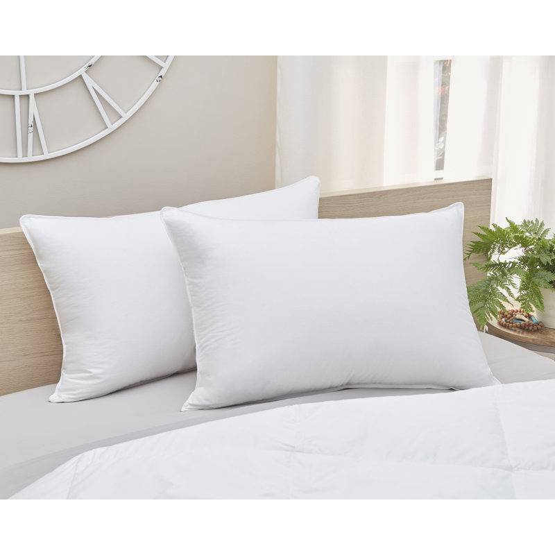 Goose Down Pillow - Standard - Medium - White, Standard