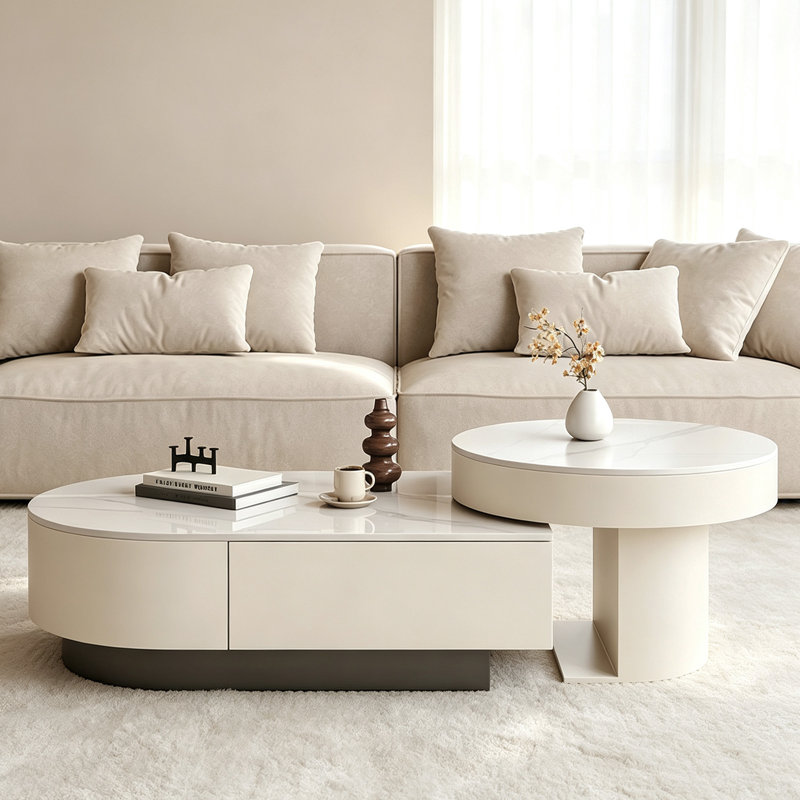 Horgan, Blanc / noir / crème, Marbre