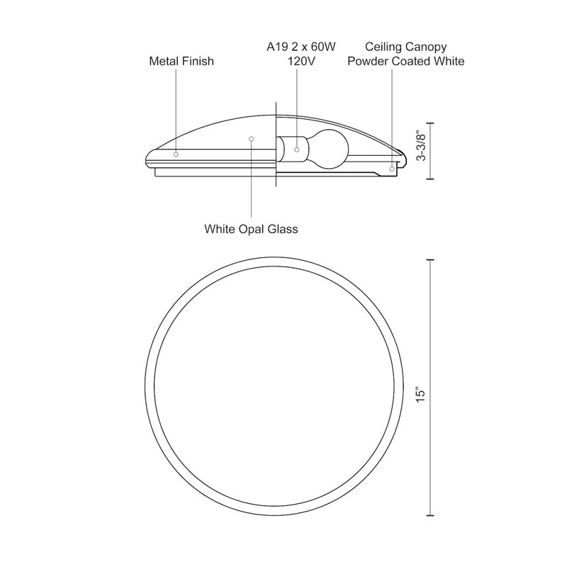 Malta 2 - Light Flush Mount, Brushed Nickel