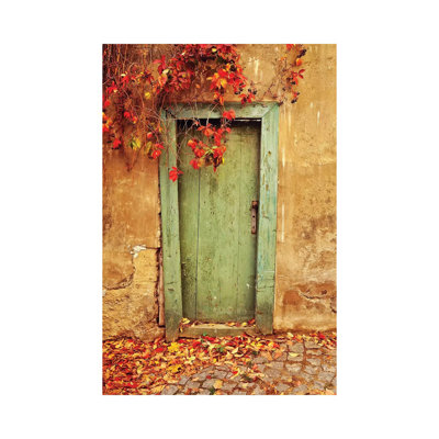 République tchèque, Prague. Porte patinée. par Jaynes Gallery - Photographie sur toile tendue
