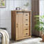Commode 5 tiroirs avec porte de grange coulissante-425528779