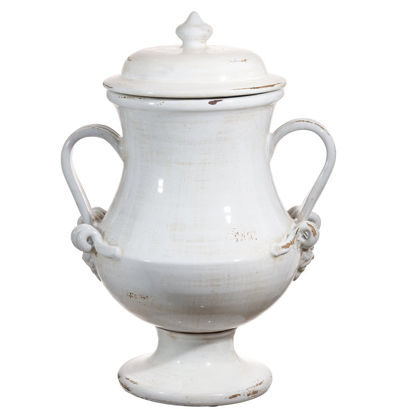 Rutherford Terracotta Jar, White