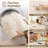 Modern Neutral Plush Velvet Area Rug Washable Non-Slip Ivory Carpet-550263836