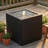 Square Polystone LED Outdoor Bubble Fountain - Black-896376558-896376557