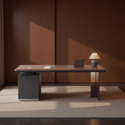 Italian Minimalist Walnut Desk