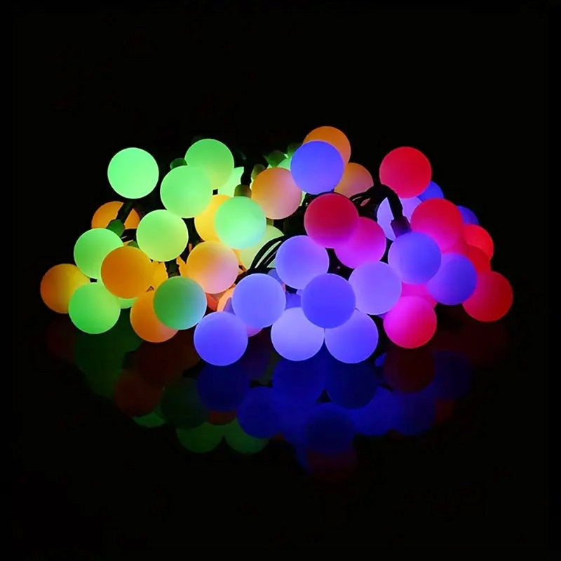LED Solar Powered Cord String Light, 100 Lamps - 12 Metre Long