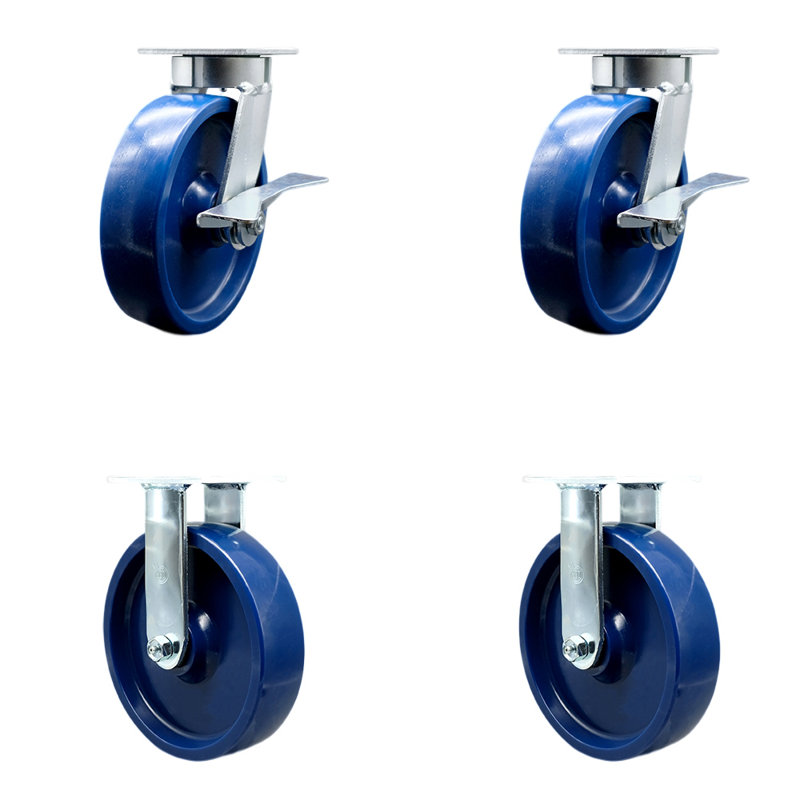 4 Piece Solid Poly Caster Set