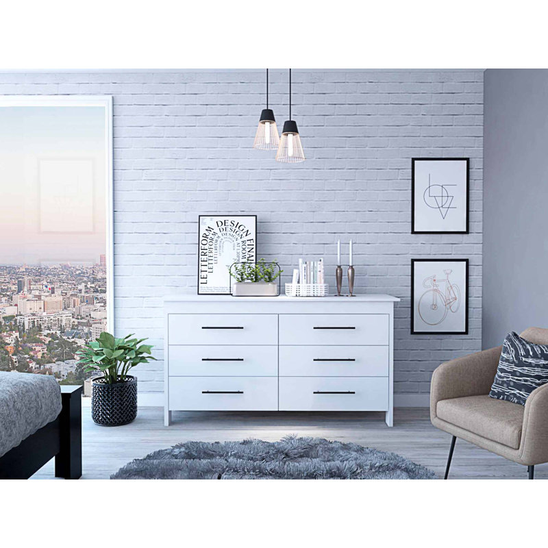 Commode double 32 po Uryah, Blanc