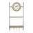 Wall Clock with 2 Shelves & 3 Hooks-1556761768