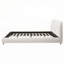 Très grande base de lit tapissier avec tissu en lin-850298698