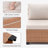 Outdoor Patio Sofa With Cushions (set Of 2)
