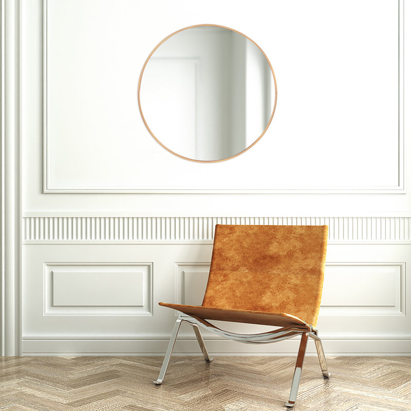 Miroir de salle de bain Lafonda, Or, 24 po x 24 po