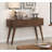 Storage Sofa Table Walnut Finish