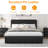 Queen Upholstered Platform Bed Frame with Headboard & Storage Drawers, Easy Assembly-7909024-7909029