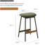 Ensemble moderne de 2 tabourets de bar confortables et sans dossier pour les chaises de bar de cuisine et de salle à manger