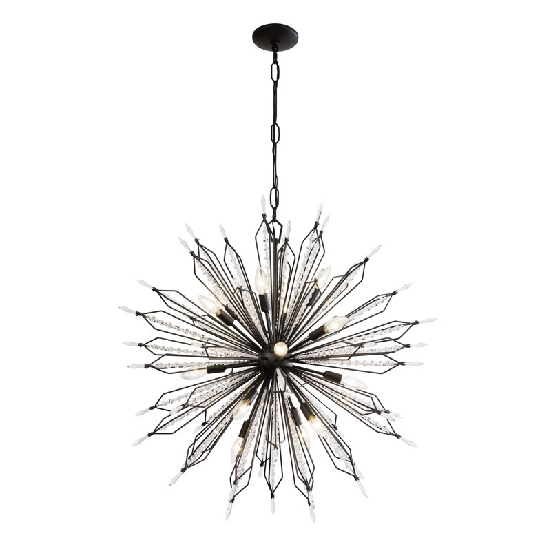 Orbital Pendant - 36"D x 36"W x 37"H - Carbon, 37" H x 36" W x 36" D