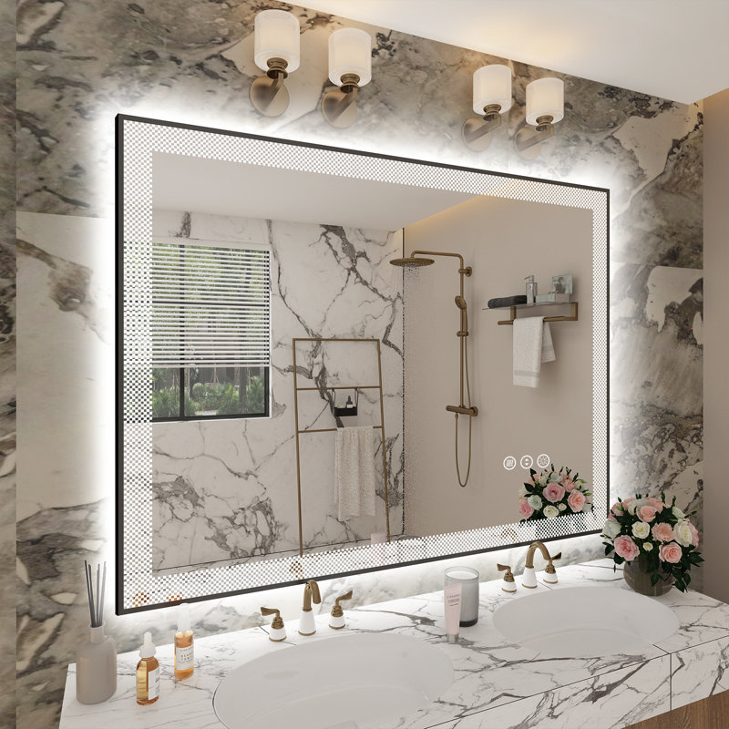 Miroir de salle de bain / meuble-lavabo Aevar, 36 po x 48 po