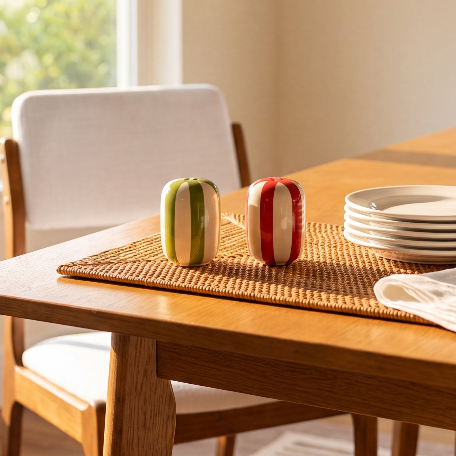 Stoneware Salt & Pepper Shakers